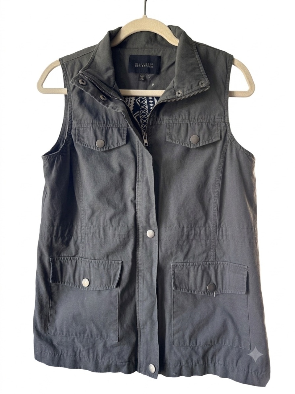 Blu Pepper Utility Vest with Snap Pockets